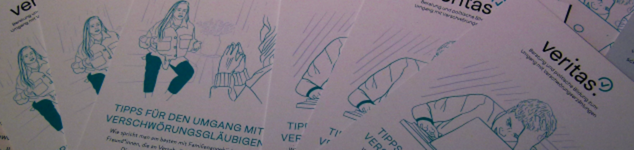 Postkarten zum Umgang mit Verschwörungserzählungen