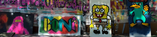 Graffiti auf einem Container