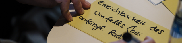 Karte mit der Aufschrift "Erreichbarkeit des Umfelds bei anfängl. Radikalisierung"